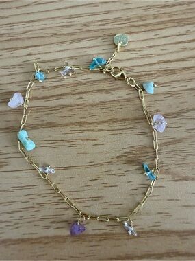 Pura Vida, Gemstone Anklet NWOT!